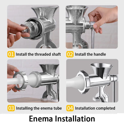 Stainless Steel Meat Grinder Manual Mincer Manual Meat Grinder Sausage Maker Table for Household Pork Mincer Sausage Maker