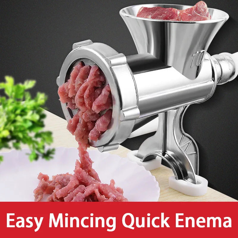 Stainless Steel Meat Grinder Manual Mincer Manual Meat Grinder Sausage Maker Table for Household Pork Mincer Sausage Maker