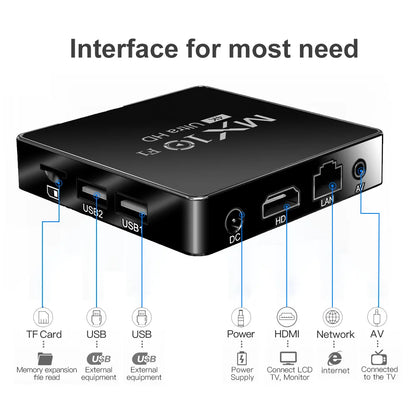 Smart TV Box Android 13 MX10 F1 Allwinner H313 Mali-G31 TV Box Android Support Voice remote control